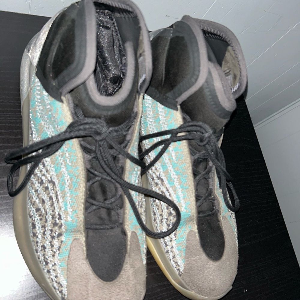 Yeezy adidas quantum Men's Shoes in Black, Gray, and Teal